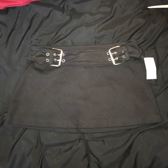 Vintage lip service mini skirt with fake belt - Picture 1 of 4