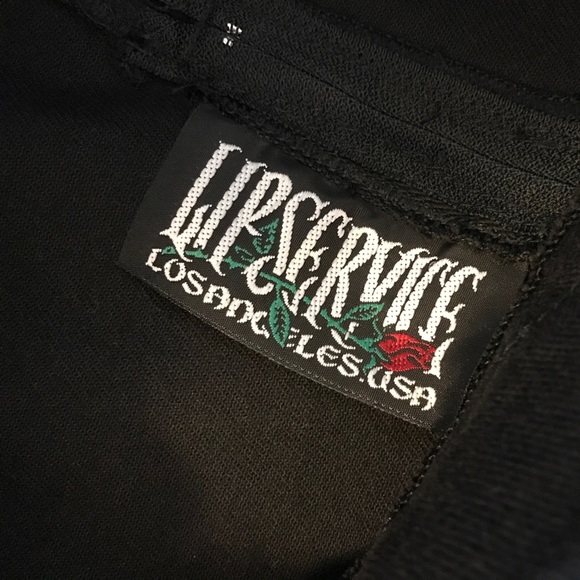 Vintage lip service mini skirt with fake belt - Picture 4 of 4