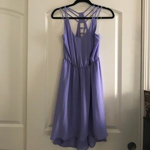 Purple sheer racerback dress