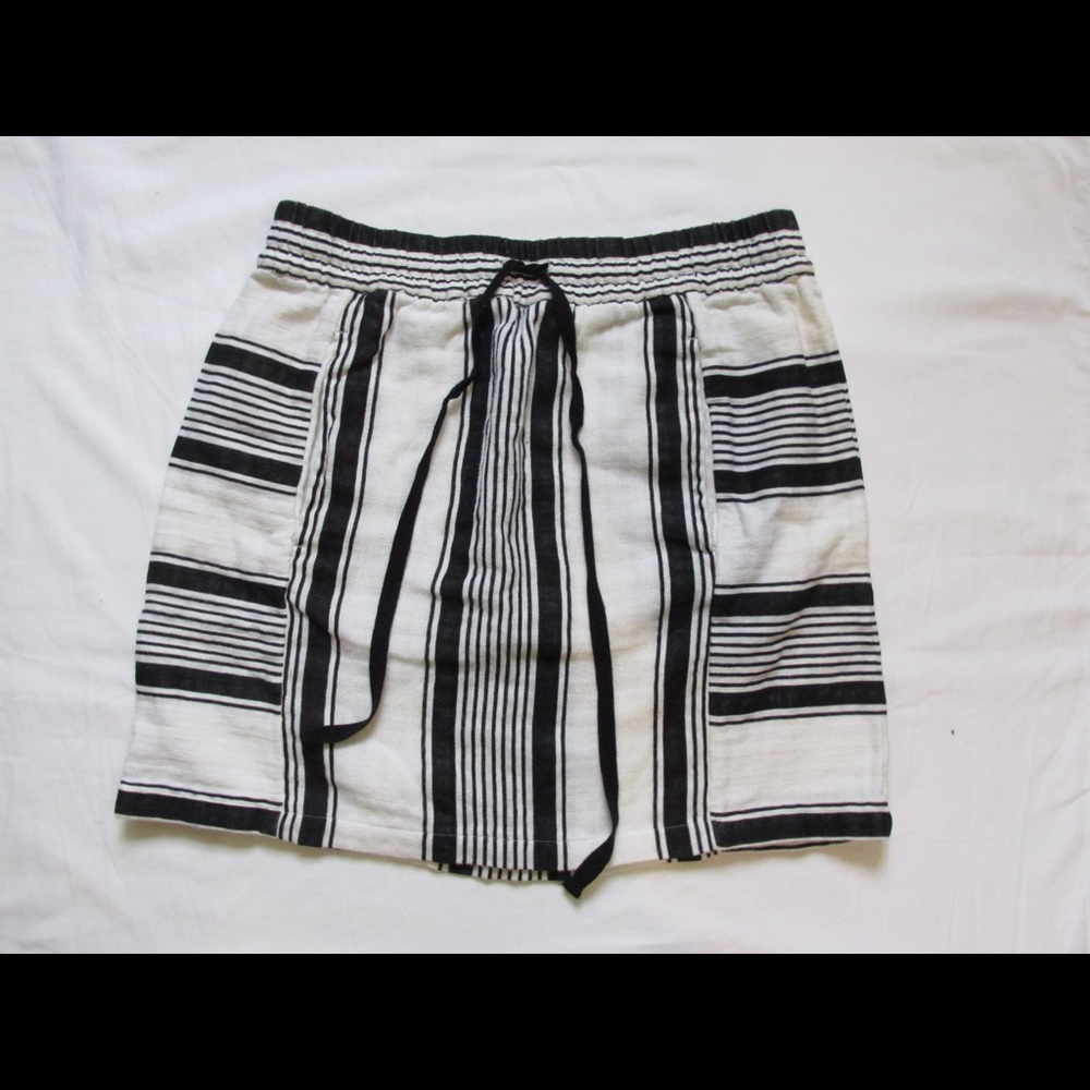 Lou & Grey Striped Linen Skirt