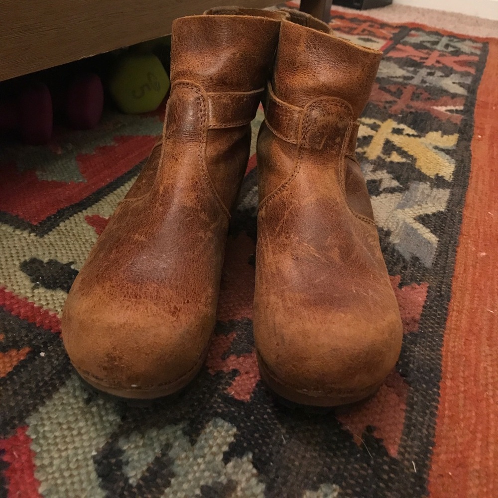 Sanita Distressed Clog Booties