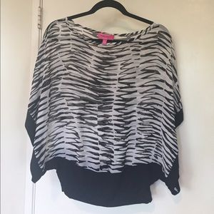 Trina Turk for Banana Republic zebra tunic top