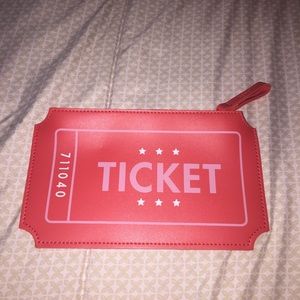 Pink Ticket Style Makeup Bag