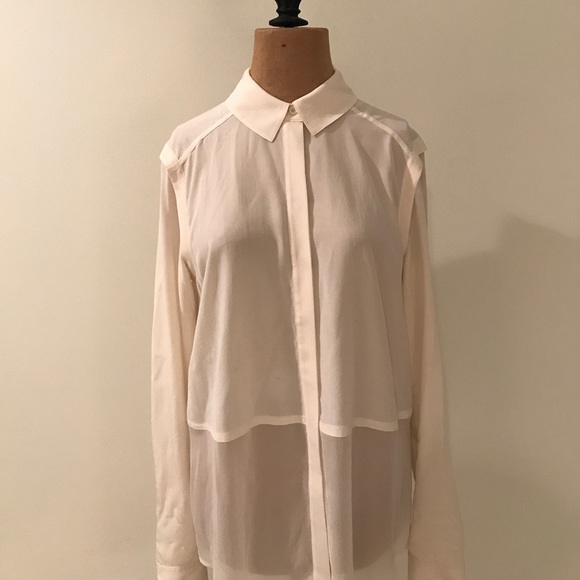T by Alexander Wang Tops - T by Alexander Wang ivory Silk button