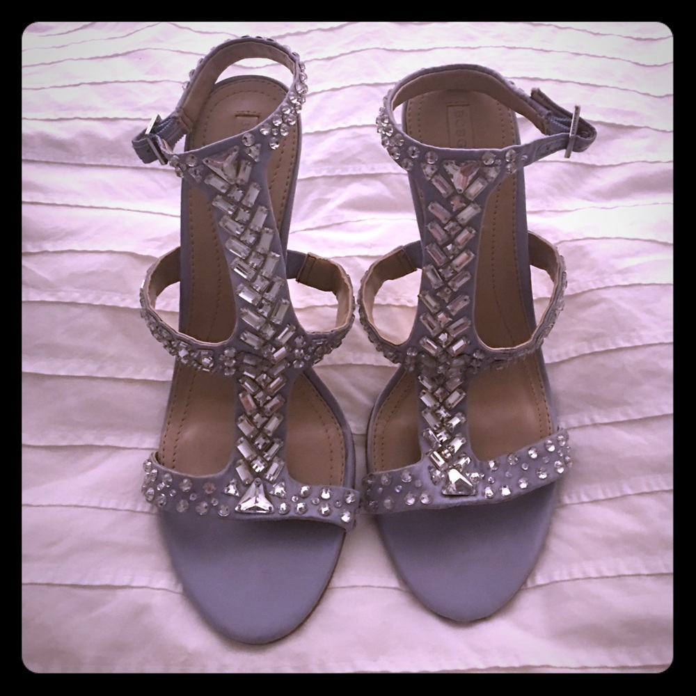beautiful rhinestone powder blue BCBGMAXAZRIA gems