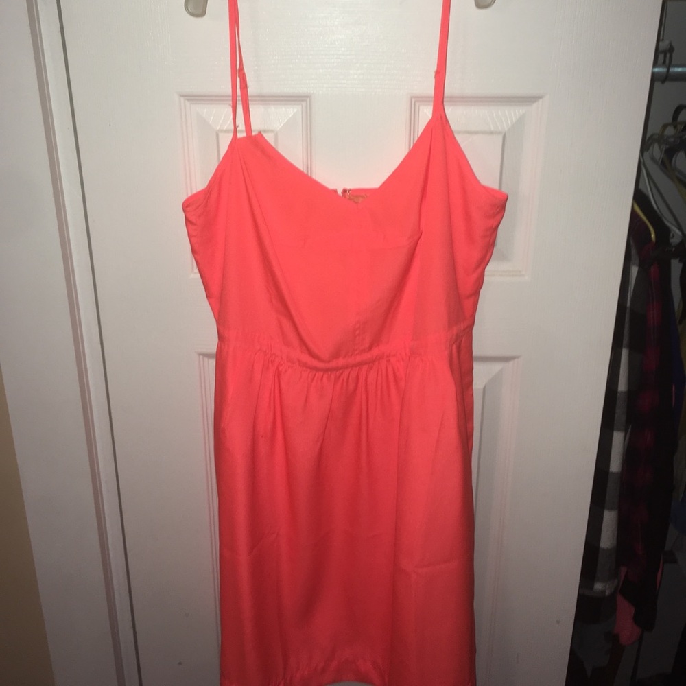 Bright orange dress