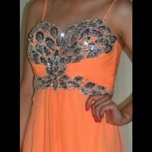 Orange  prom dress