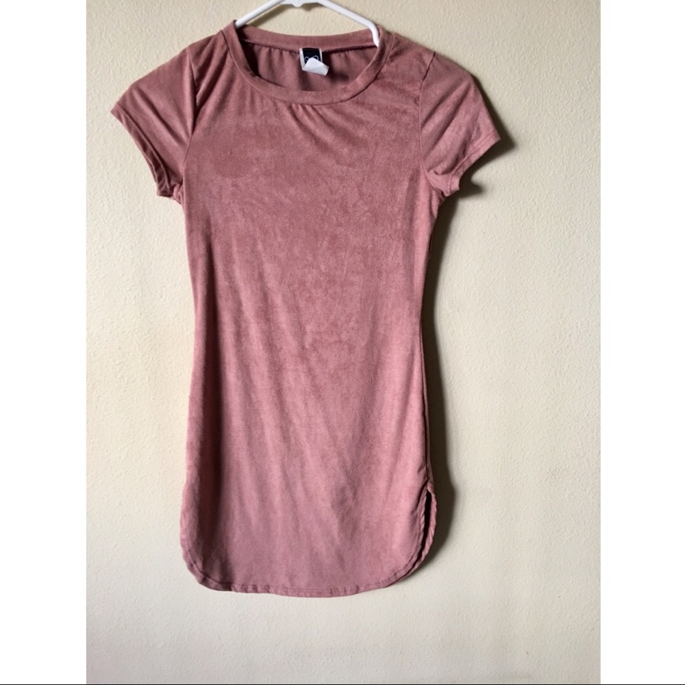 Rose Pink Body-con Tshirt Dress