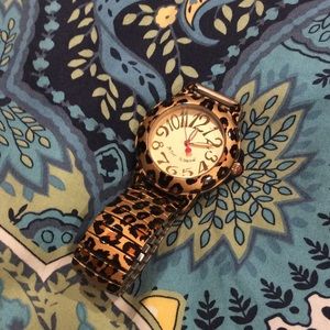 NWOT Cheetah print Betsey Johnson Watch