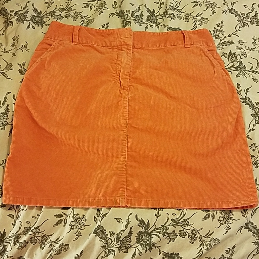 Orange J. Crew skirt
