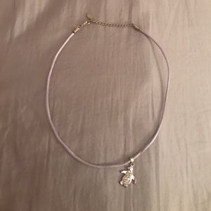 Penguin necklace with gold chain