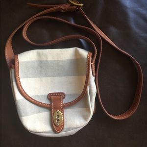 Striped Fossil crossbody bag