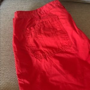 LEVI Strauss And Company Orange cuffed shorts