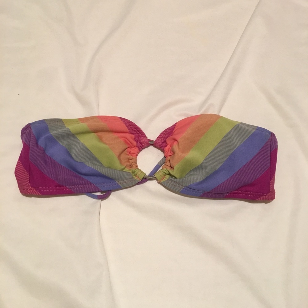 OP Multicolored Halter Bathing Suit Top