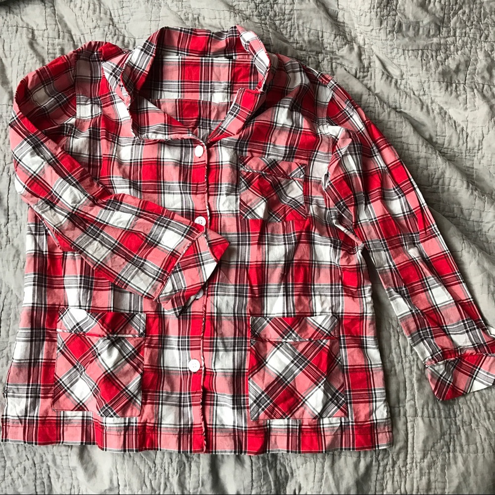 Victoria's Secret Plaid Pajama Top