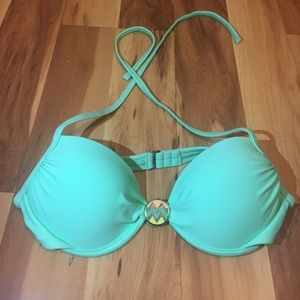 Sea-foam Green Bikini Top w/ Chevron Center