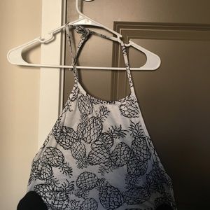 Pineapple tie croptop