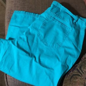 LANE BRYANT AVENUE CAPRIS AQUA SZ 20