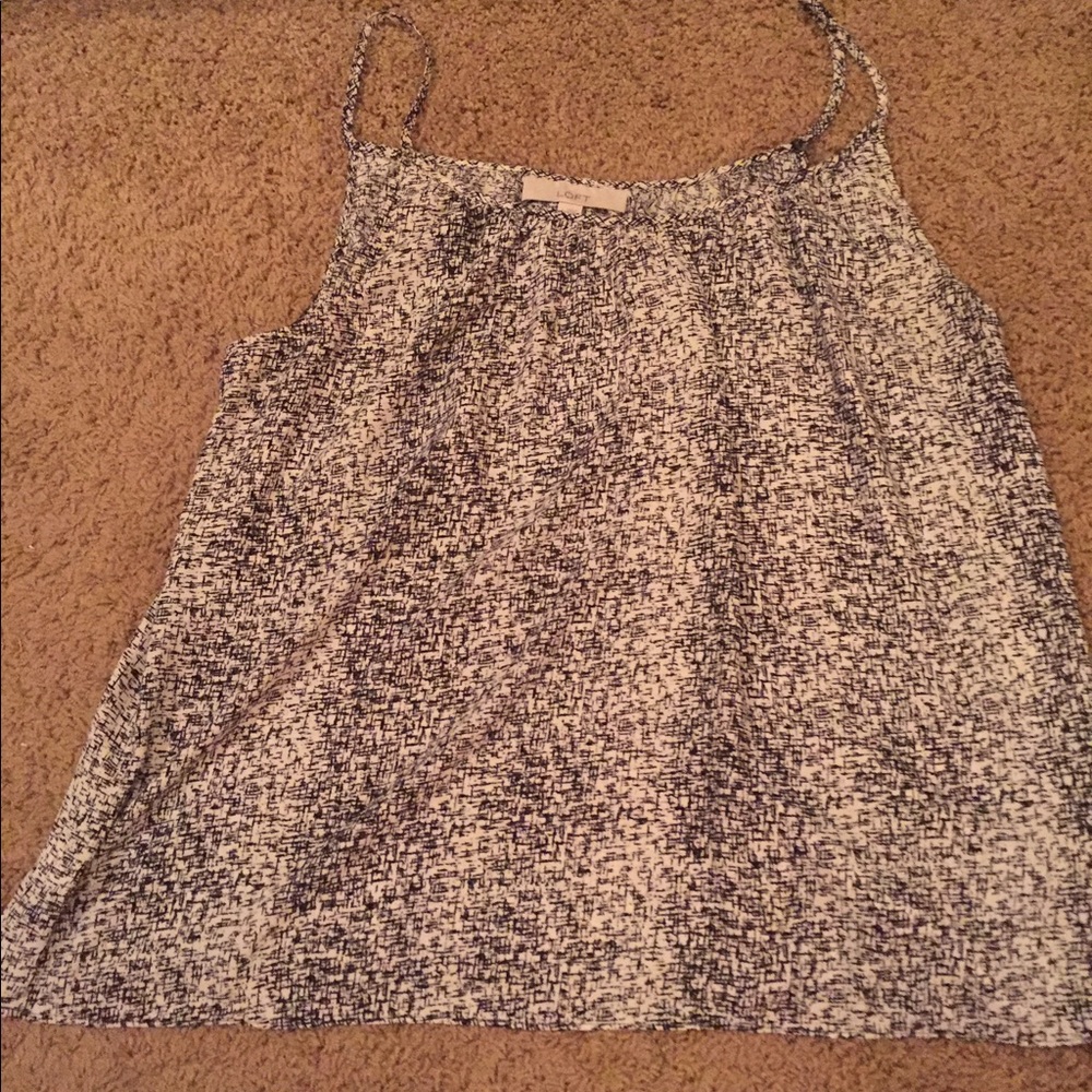 Loft black & white top