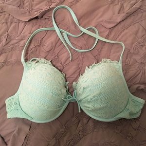 Victoria's Secret Lace Overlay Mint Bikini