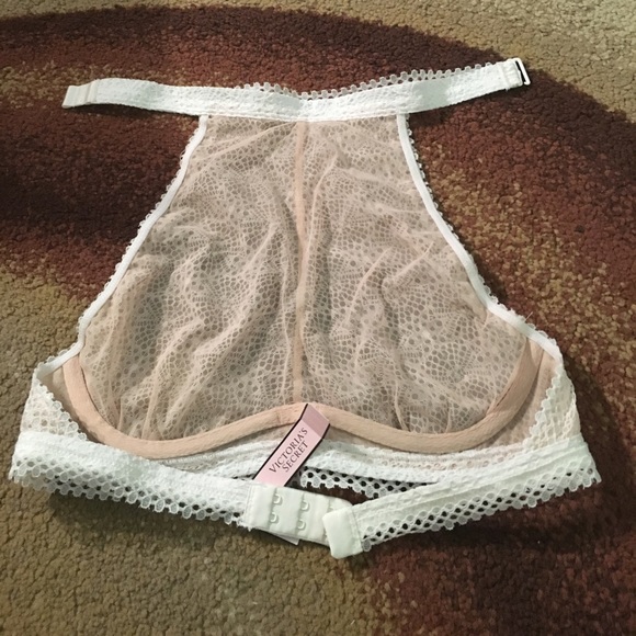 White halter mesh lace bra never worn - Picture 3 of 6