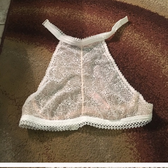 White halter mesh lace bra never worn - Picture 2 of 6