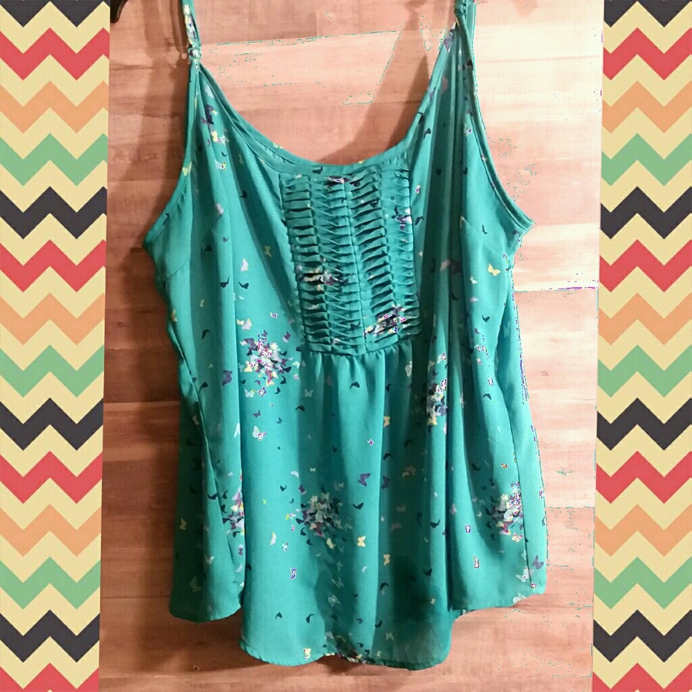 Cami Top, Butterfly Pleated Torrid Size 18/20