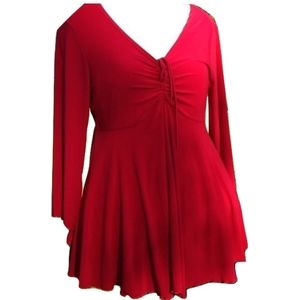 Empire Red Flowing Shirt - Must be bundled!