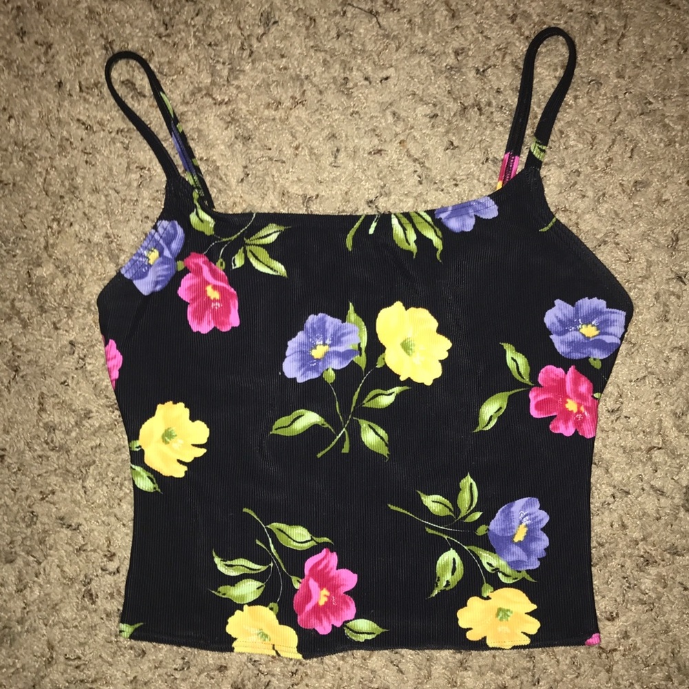 π«SOLDπ« Vintage Floral Two Piece Swimsuit - Picture 3 of 3
