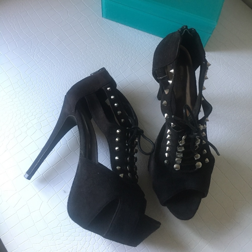 Black studded Heels