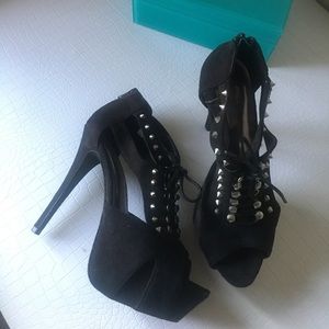 Black studded Heels