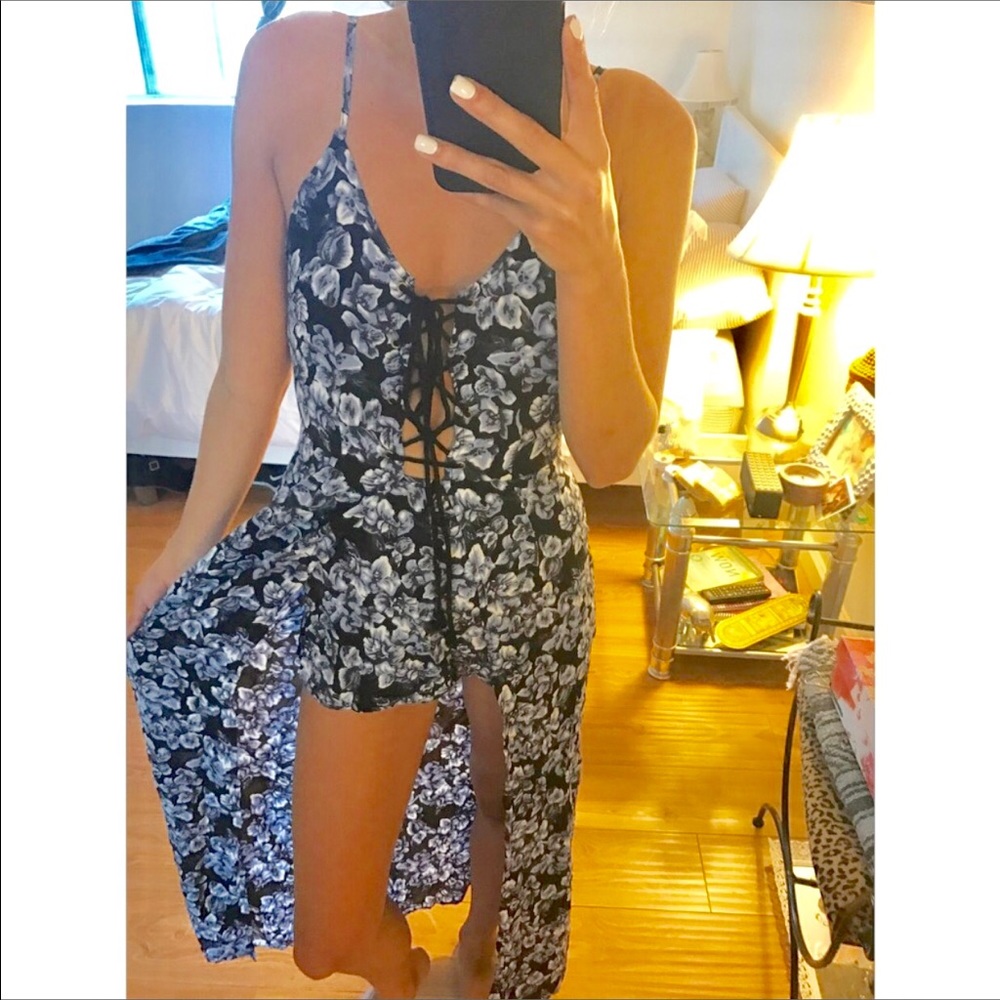 House of three size 8 flower maxi dress/romper