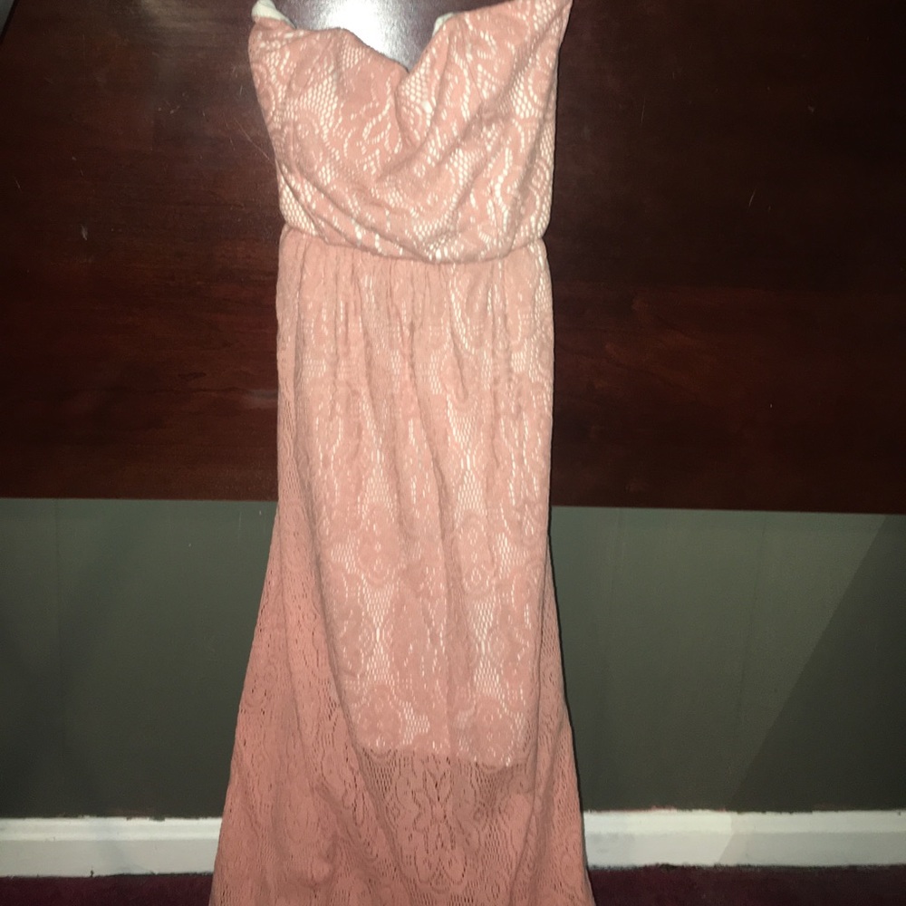 strapless maxi dress