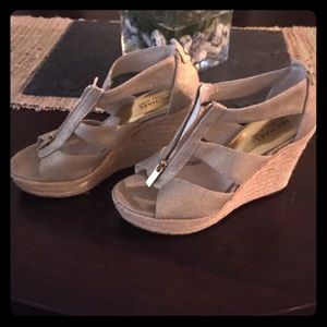 Michael Kors nude wedges, like new!