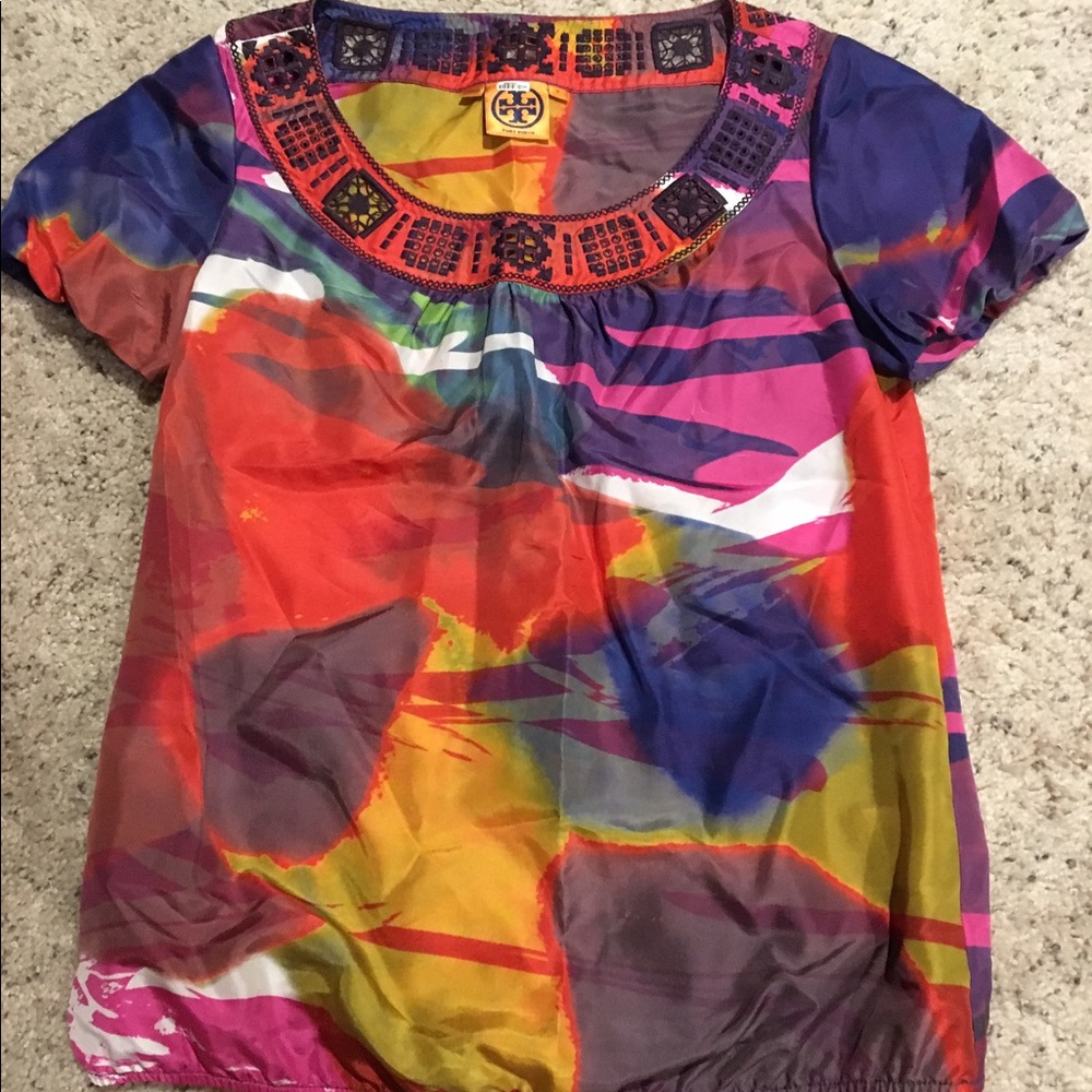 Tory burch water color blouse