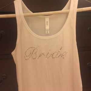 Bride Rhinestone tank