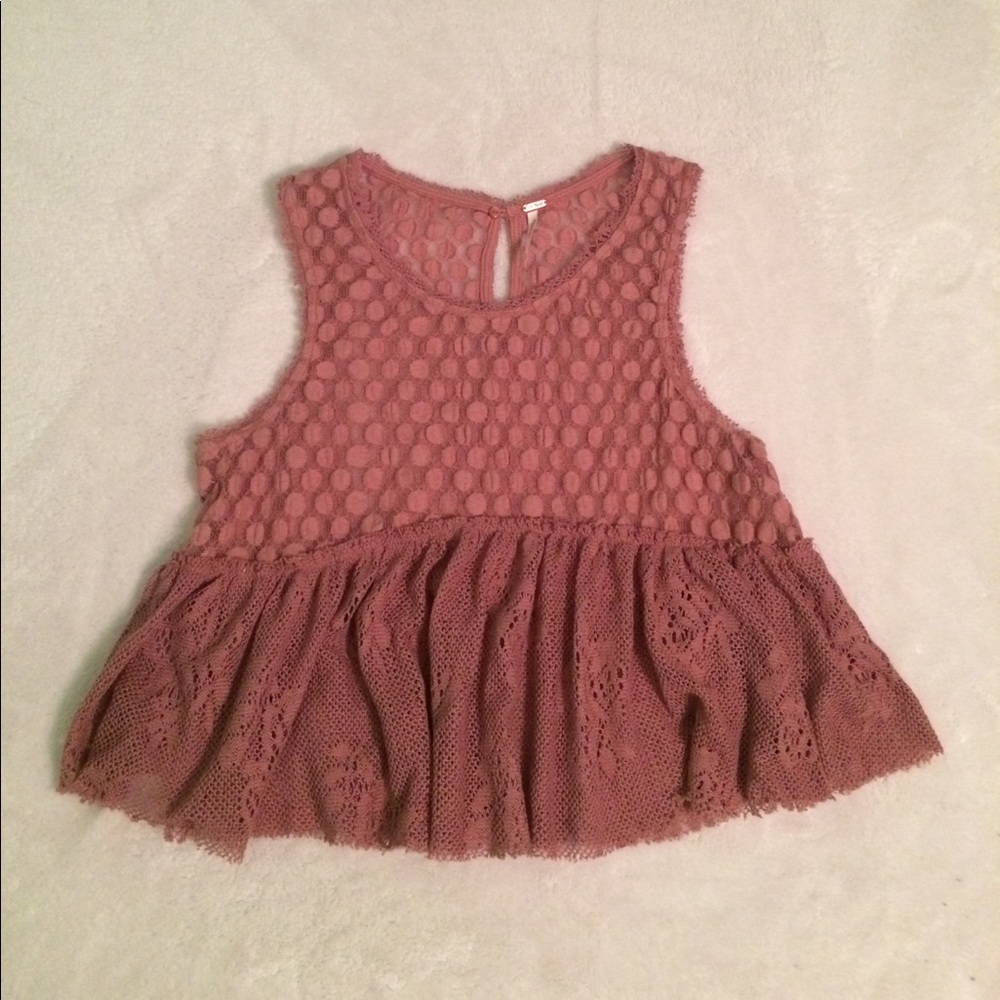 Free People Sheer Cropped Tank XS