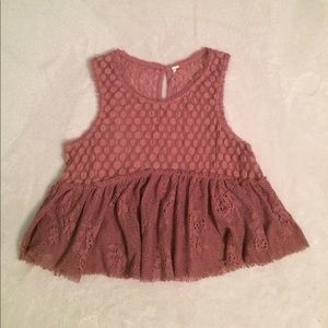 Free People Sheer Cropped Tank XS