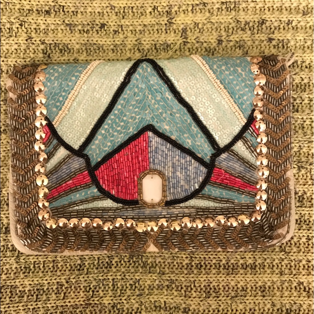 Kimchi Blue Beaded clutch/cross body