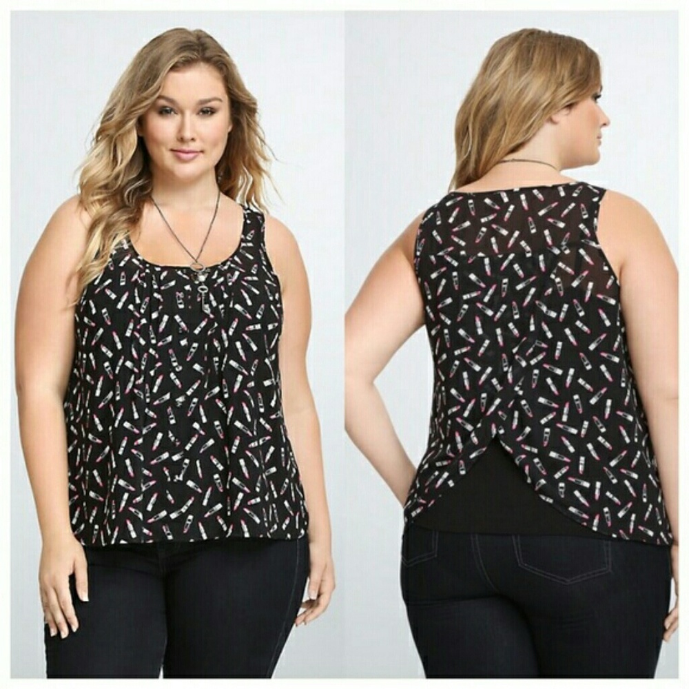 Lipstick Torrid Tulip-Back, Women's Top Size 14/16