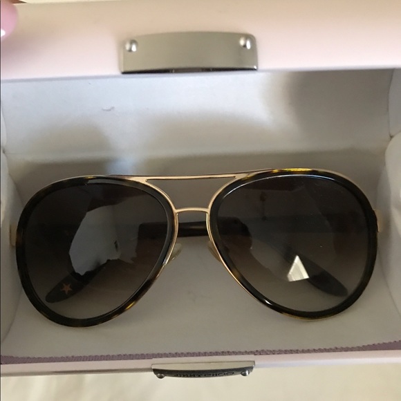 Jimmy Choo Tortoise Aviator Sunglasses