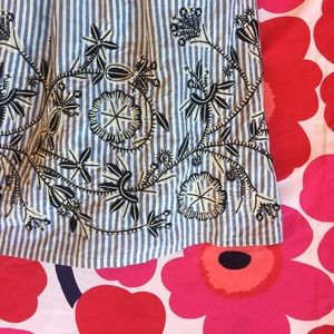 Striped and Floral Boden Skirt