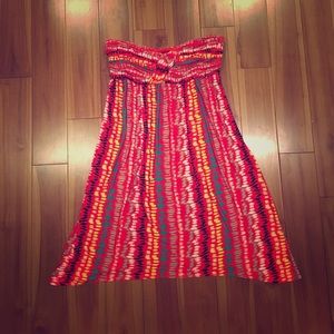 Red Print Laundry Dress