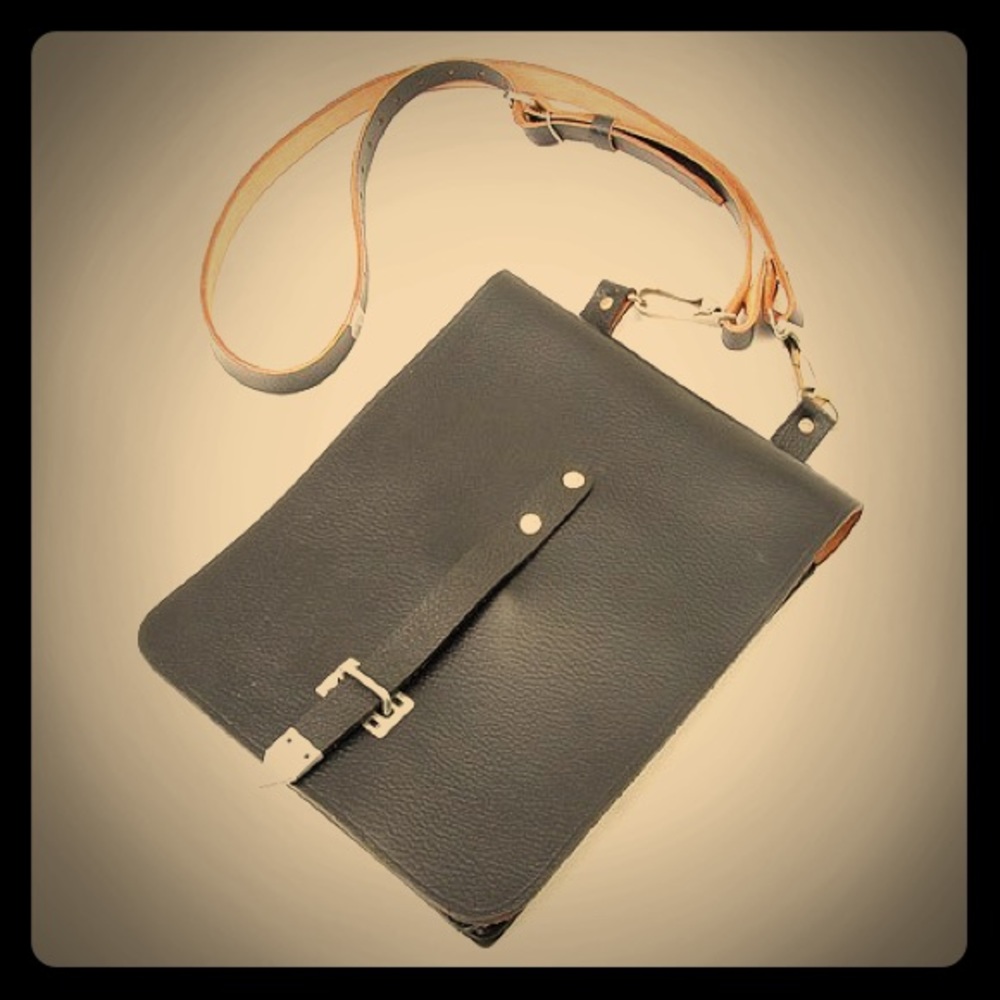 Vintage German map case cross-body bag