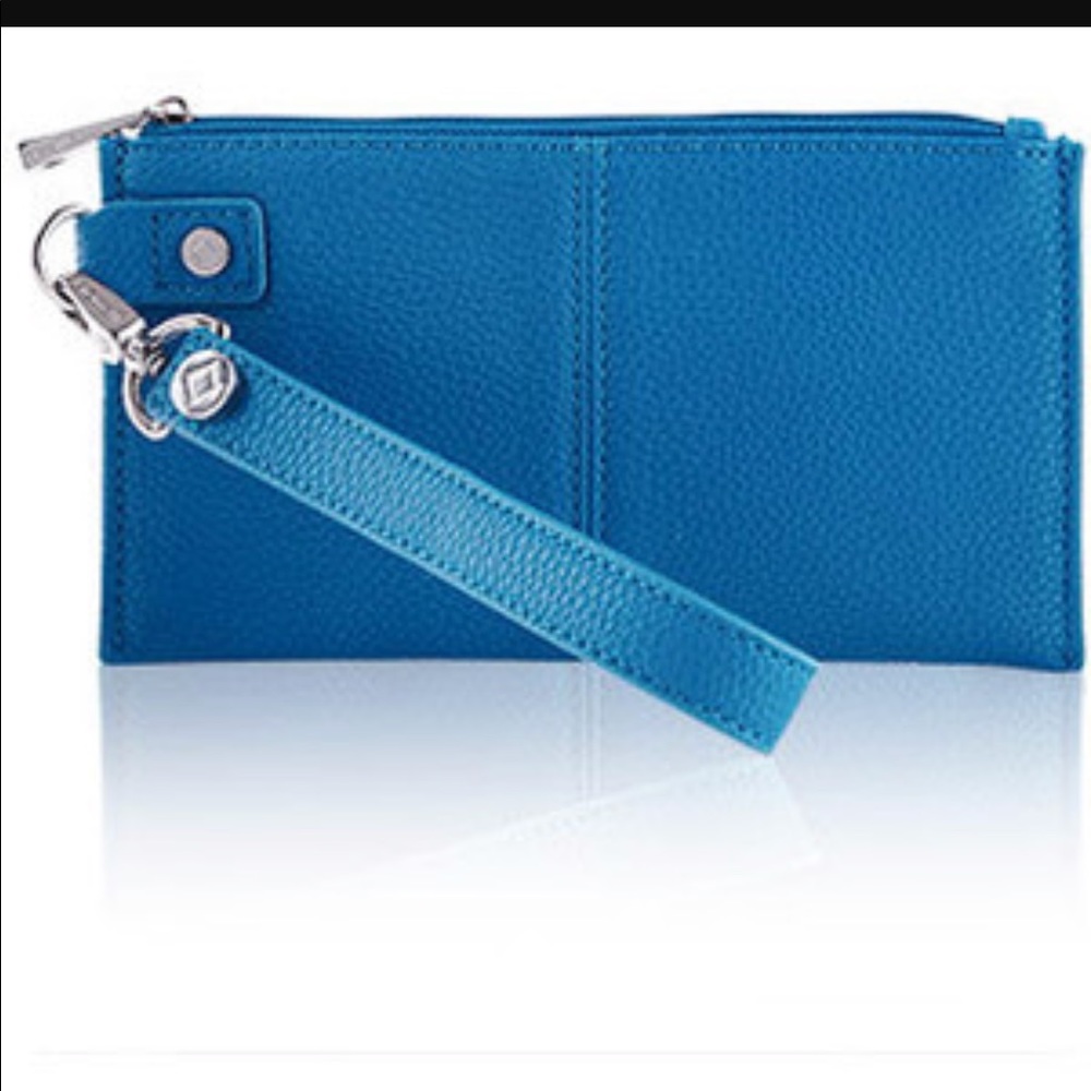 Via Night Daring Cobalt Pebble with wristlet strap