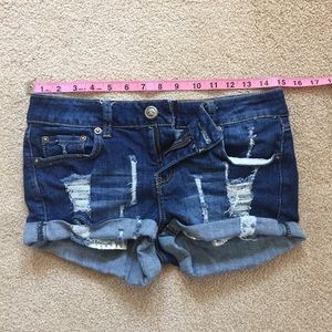 Jean shorts w/ sequins by 2B Bebe
