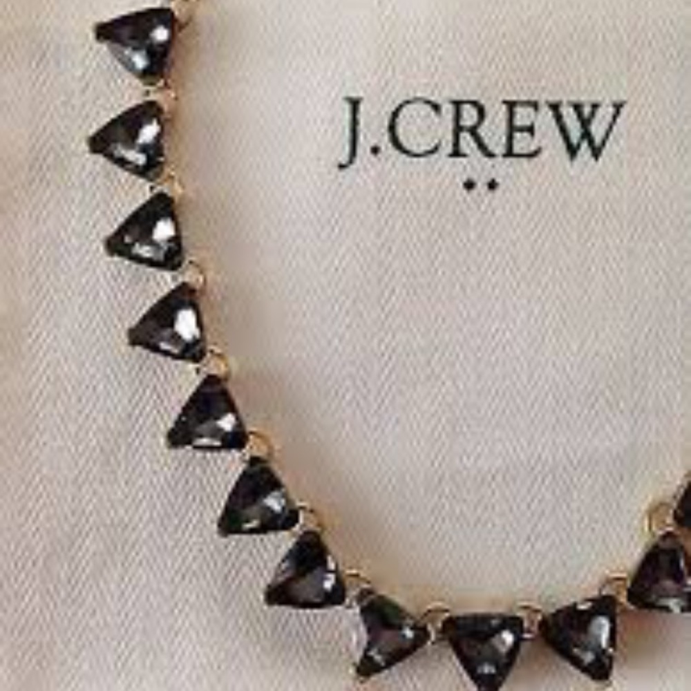 J. Crew Gray Triangle Gem Necklace