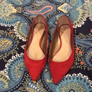 Red Suede Sam Edelman flats
