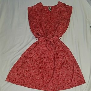 Red Retro Print Dress