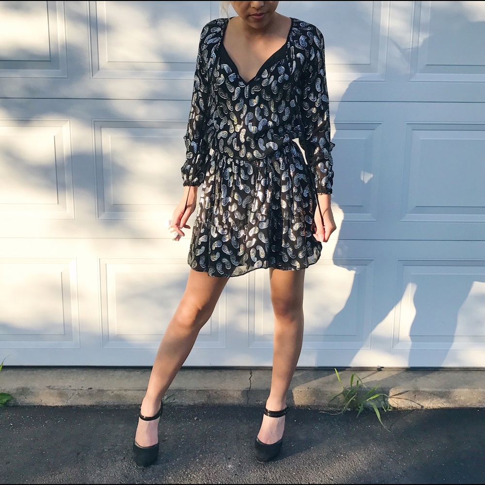 Michael Kors metallic black dress